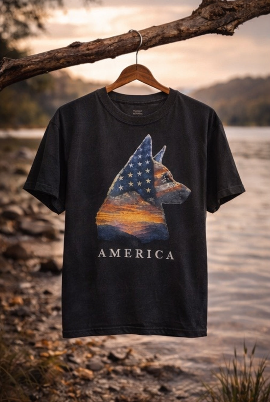 America Tee - Unisex garment-dyed heavyweight t-shirt